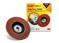 3M™ Cubitron™ II Flap Disc 969F, 40+, T27 Quick Change, 4-1/2 in x 5/8″-11, 10 ea/Case, Single Pack image 3M™ Cubitron™ II Flap Disc 969F, 40+, T27 Quick Change, 4-1/2 in x 5/8″-11, 10 ea/Case, Single Packimage
