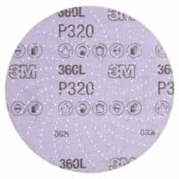3M Xtract™ Film Disc 360L, P320 3MIL, 6 in, Die 600LG
