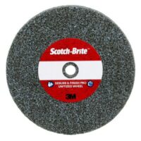 Scotch-Brite™ Deburr & Finish Pro Unitized Wheel, DP-UW, 8C Coarse+, 3 in x 1/2 in x 3/8 in