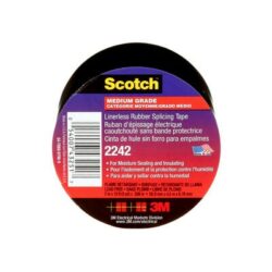 3M™ Linerless Electrical Rubber Tape 2242, 2 in x 15 ft, 1 in core, Black, 1 roll/carton, 8 rolls/case image 3M™ Linerless Electrical Rubber Tape 2242, 2 in x 15 ft, 1 in core, Black, 1 roll/carton, 8 rolls/caseimage