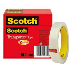 Scotch® Transparent Tape 600-2P34-72, 3/4 in x 2592 in (19 mm x 65,8 m) 2 PK image Scotch® Transparent Tape 600-2P34-72, 3/4 in x 2592 in (19 mm x 65,8 m) 2 PKimage
