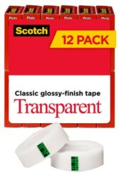 Scotch® Transparent Tape 600K12, 3/4 in x 1000 in 12 pack image Scotch® Transparent Tape 600K12, 3/4 in x 1000 in 12 packimage