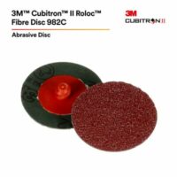 3M™ Cubitron™ II Roloc™ Fibre Disc 982C, 36+, TR+, Red, 2 in, Die R200P, 1000 ea/Case - Image 4
