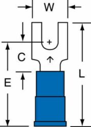 3M™ Nylon Insulation Grip Block Fork Terminal BS-32-6-NB, suitable for use in a terminal block image 3M™ Nylon Insulation Grip Block Fork Terminal BS-32-6-NB, suitable for use in a terminal blockimage
