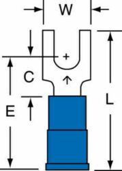 3M™ Nylon Insulation Grip Block Fork Terminal BS-32-8-NB, suitable for use in a terminal block image 3M™ Nylon Insulation Grip Block Fork Terminal BS-32-8-NB, suitable for use in a terminal blockimage