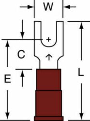 3M™ Nylon Insulation Grip Block Fork Terminal BS-31-6-NB, suitable for use in a terminal block image 3M™ Nylon Insulation Grip Block Fork Terminal BS-31-6-NB, suitable for use in a terminal blockimage
