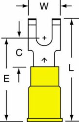 3M™ Nylon Insulation Grip Flanged Block Fork Terminal BS-23-10-NB, suitable for use in a terminal block image 3M™ Nylon Insulation Grip Flanged Block Fork Terminal BS-23-10-NB, suitable for use in a terminal blockimage