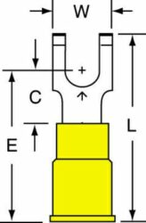 3M™ Nylon Insulation Grip Flanged Block Fork Terminal BS-23-6-NB, suitable for use in a terminal block image 3M™ Nylon Insulation Grip Flanged Block Fork Terminal BS-23-6-NB, suitable for use in a terminal blockimage