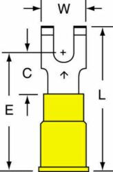 3M™ Nylon Insulation Grip Flanged Block Fork Terminal BS-23-8-NB, suitable for use in a terminal block image 3M™ Nylon Insulation Grip Flanged Block Fork Terminal BS-23-8-NB, suitable for use in a terminal blockimage