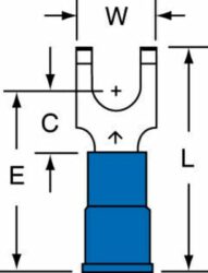 3M™ Nylon Insulation Grip Flanged Block Fork Terminal BS-22-10-NB, suitable for use in a terminal block image 3M™ Nylon Insulation Grip Flanged Block Fork Terminal BS-22-10-NB, suitable for use in a terminal blockimage