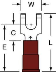3M™ Nylon Insulation Grip Flanged Block Fork Terminal BS-21-6-NB, suitable for use in a terminal block image 3M™ Nylon Insulation Grip Flanged Block Fork Terminal BS-21-6-NB, suitable for use in a terminal blockimage