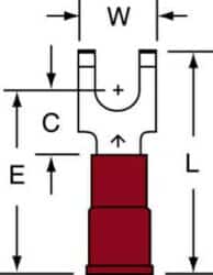 3M™ Nylon Insulation Grip Flanged Block Fork Terminal BS-21-8-NB, suitable for use in a terminal block image 3M™ Nylon Insulation Grip Flanged Block Fork Terminal BS-21-8-NB, suitable for use in a terminal blockimage
