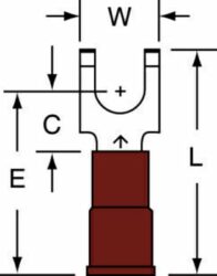 3M™ Nylon Insulation Grip Flanged Block Fork Terminal BS-21-10-NB, suitable for use in a terminal block image 3M™ Nylon Insulation Grip Flanged Block Fork Terminal BS-21-10-NB, suitable for use in a terminal blockimage