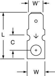 3M™ Scotchlok™ Double Male Ring Tongue, withstands a temperature range of -40 to 347 degrees f (-40 to 175 degrees c), 500/Caseimage