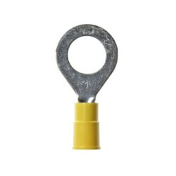 3M™ Vinyl Insulated Butted Seam Ring Tongue Terminal 13-716-P, standard-style ring tongue fits around the stud image 3M™ Vinyl Insulated Butted Seam Ring Tongue Terminal 13-716-P, standard-style ring tongue fits around the studimage