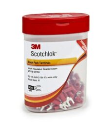 3M™ Scotchlok™ Fork MNG18-6FX, Nylon Insulated, 100/bottle, wider-tongue design for use on free-standing studs, 500/Case image 3M™ Scotchlok™ Fork MNG18-6FX, Nylon Insulated, 100/bottle, wider-tongue design for use on free-standing studs, 500/Caseimage