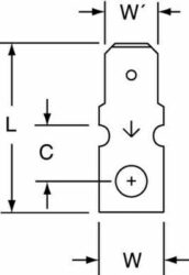 3M™ Scotchlok™ Double Male Ring Tongue MA250DM/6RRK, Non-Insulated Rectangular, 500/Caseimage