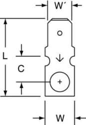 3M™ Scotchlok™ Double Male Ring Tongue MA250DM/10RRK, Non-Insulated Rectangular, 500/Caseimage