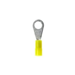 3M™ Nylon Insulated Brazed Seam Ring Tongue Terminal, 10-6-WN, standard-style ring tongue fits around the stud image 3M™ Nylon Insulated Brazed Seam Ring Tongue Terminal, 10-6-WN, standard-style ring tongue fits around the studimage