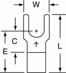 3M™ Non-Insulated Brazed Seam Block Fork Terminal BS-33-10-W, suitable for use in a terminal block image 3M™ Non-Insulated Brazed Seam Block Fork Terminal BS-33-10-W, suitable for use in a terminal blockimage