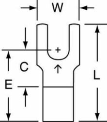 3M™ Non-Insulated Brazed Seam Block Fork Terminal BS-33-8-W, suitable for use in a terminal block image 3M™ Non-Insulated Brazed Seam Block Fork Terminal BS-33-8-W, suitable for use in a terminal blockimage