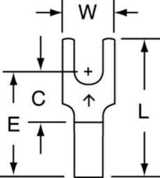 3M™ Non-Insulated Brazed Seam Block Fork Terminal, BS-31-6S-W, suitable for use in a terminal block image 3M™ Non-Insulated Brazed Seam Block Fork Terminal, BS-31-6S-W, suitable for use in a terminal blockimage