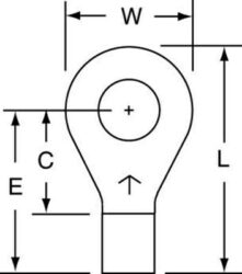3M™ Non-Insulated Butted Seam Ring Tongue Terminal 13-14S, Max. Temp. 347 °F (175 °C) for bare terminals image 3M™ Non-Insulated Butted Seam Ring Tongue Terminal 13-14S, Max. Temp. 347 °F (175 °C) for bare terminalsimage