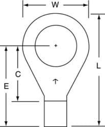 3M™ Non-Insulated Brazed Seam Ring Tongue Terminal 14-500S-W, Max. Temp. 347 °F (175 °C) for bare terminals image 3M™ Non-Insulated Brazed Seam Ring Tongue Terminal 14-500S-W, Max. Temp. 347 °F (175 °C) for bare terminalsimage