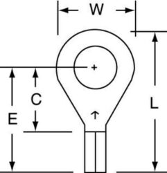 3M™ Non-Insulated Butted Seam Ring Tongue Terminal, 11-14S, Max. Temp. 347 °F (175 °C) for bare terminals image 3M™ Non-Insulated Butted Seam Ring Tongue Terminal, 11-14S, Max. Temp. 347 °F (175 °C) for bare terminalsimage