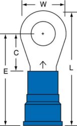 3M™ Ring Tongue, Nylon Insulated Brazed Seam 6 AWG, 94761, 15-56-WN image 3M™ Ring Tongue, Nylon Insulated Brazed Seam 6 AWG, 94761, 15-56-WNimage