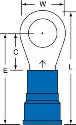 3M™ Ring Tongue, Nylon Insulated Brazed Seam 6 AWG, 94759, 15-38-WN image 3M™ Ring Tongue, Nylon Insulated Brazed Seam 6 AWG, 94759, 15-38-WNimage