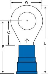 3M™ Nylon Insulated Ring Tongue, Brazed Seam 6 AWG, 94760, 15-500S-WN image 3M™ Nylon Insulated Ring Tongue, Brazed Seam 6 AWG, 94760, 15-500S-WNimage