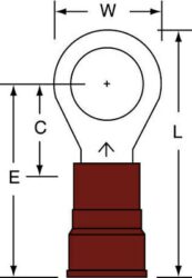 3M™ Ring Tongue, Nylon Insulated Brazed Seam 8 AWG, 94754, 14-14S-WN image 3M™ Ring Tongue, Nylon Insulated Brazed Seam 8 AWG, 94754, 14-14S-WNimage