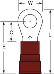3M™ Ring Tongue, Nylon Insulated Brazed Seam 8 AWG, 94755, 14-38-WN image 3M™ Ring Tongue, Nylon Insulated Brazed Seam 8 AWG, 94755, 14-38-WNimage