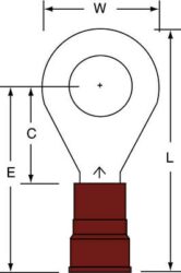 3M™ Nylon Insulated Brazed Seam Ring Tongue, 8 AWG, 94756, 14-500S-WN image 3M™ Nylon Insulated Brazed Seam Ring Tongue, 8 AWG, 94756, 14-500S-WNimage