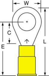 3M™ Ring Tongue 12-10 AWG, Nylon Insulated w/Insulation Grip, 94748, 13-56S-NB image 3M™ Ring Tongue 12-10 AWG, Nylon Insulated w/Insulation Grip, 94748, 13-56S-NBimage