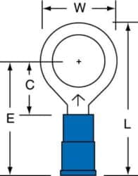 3M™ H/D Nylon Insulation Grip Ring Tongue Terminal 123-38-NB, 1000/case image 3M™ H/D Nylon Insulation Grip Ring Tongue Terminal 123-38-NB, 1000/caseimage