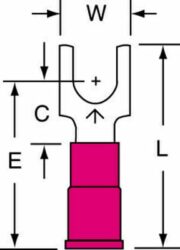 3M™ Block Fork Terminal BS-31-10-P, Vinyl Insulated Butted Seam 22-18 AWG, 95350, suitable for use in a terminal block image 3M™ Block Fork Terminal BS-31-10-P, Vinyl Insulated Butted Seam 22-18 AWG, 95350, suitable for use in a terminal blockimage