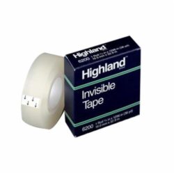 Highland™ Invisible Tape 6200, 3/4 in x 1296 in Boxed image Highland™ Invisible Tape 6200, 3/4 in x 1296 in Boxedimage