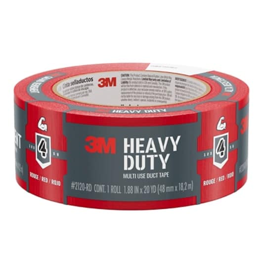 3M™ Heavy Duty Duct Tape Red 2120-RD, 1.88 in x 20 yd (48 mm x 18.2 m)