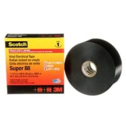 Scotch® Vinyl Electrical Tape Super 88, 1-1/2 in x 36 yd, Black, 12 rolls/Case image Scotch® Vinyl Electrical Tape Super 88, 1-1/2 in x 36 yd, Black, 12 rolls/Caseimage