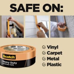 Scotch® Heavy Duty Masking Tape 2020+-48TP6, 1.88 in x 60.1 yd (48mm x 55m), 6 rolls/pack image Scotch® Heavy Duty Masking Tape 2020+-48TP6, 1.88 in x 60.1 yd (48mm x 55m), 6 rolls/packimage