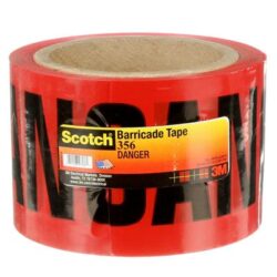 Scotch® Barricade Tape 356, DANGER, 3 in x 300 ft, Red, 16 rolls/Case image Scotch® Barricade Tape 356, DANGER, 3 in x 300 ft, Red, 16 rolls/Caseimage