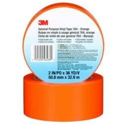 3M™ General Purpose Vinyl Tape 764, Orange, 3 in x 36 yd, 5 mil, 12 Roll/Case, Individually Wrapped Conveniently Packaged image 3M™ General Purpose Vinyl Tape 764, Orange, 3 in x 36 yd, 5 mil, 12 Roll/Case, Individually Wrapped Conveniently Packagedimage
