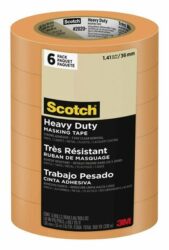 Scotch® Heavy Duty Masking Tape 2020+-36AP6, 1.41 in x 60.1 yd (36mm x 55m), 6 rolls/pack image Scotch® Heavy Duty Masking Tape 2020+-36AP6, 1.41 in x 60.1 yd (36mm x 55m), 6 rolls/packimage