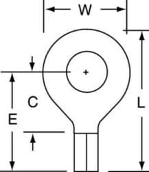 3M™ High Temperature Butted Seam Ring Tongue Terminal HT-12-14, for use in ovens, motors, light fixtures and other applications image 3M™ High Temperature Butted Seam Ring Tongue Terminal HT-12-14, for use in ovens, motors, light fixtures and other applicationsimage