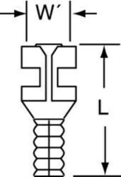 3M™ Non-Insulated Butted Seam Female Disconnect, 71F-187-20, Max. Temp. 347 °F (175 °C) for bare terminalsimage