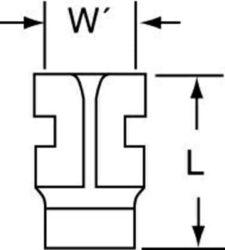 3M™ Non-Insulated Butted Seam Female Disconnect Flag Terminal 751-250, allows for quick and easy disconnect of wiresimage