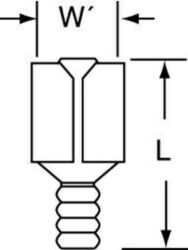 3M™ Non-Insulated Butted Seam Female Disconnect, 71F-250-32, Max. Temp. 347 °F (175 °C) for bare terminalsimage