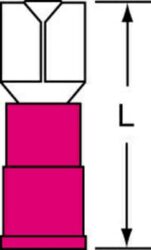 3M™ Vinyl Insulated Butted Seam Female Disconnect, 73F-250-32-P, Max. Temp. -40 to 221 °F (-40 to 105 °C) image 3M™ Vinyl Insulated Butted Seam Female Disconnect, 73F-250-32-P, Max. Temp. -40 to 221 °F (-40 to 105 °C)image